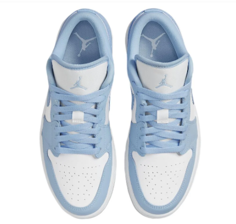 Air Jordan 1 Low Women’s “Ice Blue” – White / Light Blue