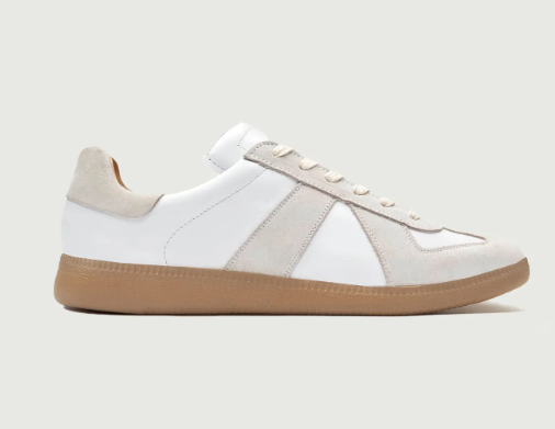 GAT Leather & Suede Sneakers - White / Light Grey / Gum