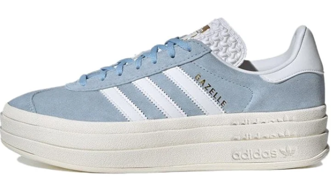 adidas Gazelle Bold Women’s “Clear Sky” Platform Sneakers – Light Blue / White / Cream