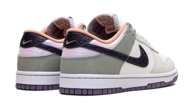 Nike Dunk Low SE "NOLA" Sneakers - White / Grey / Purple