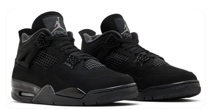 Air Jordan 4 Retro "Black Cat" (2025) Sneakers - Black