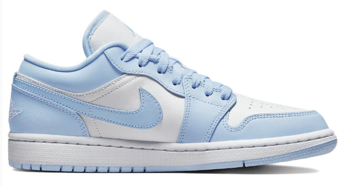 Air Jordan 1 Low Women’s “Ice Blue” – White / Light Blue