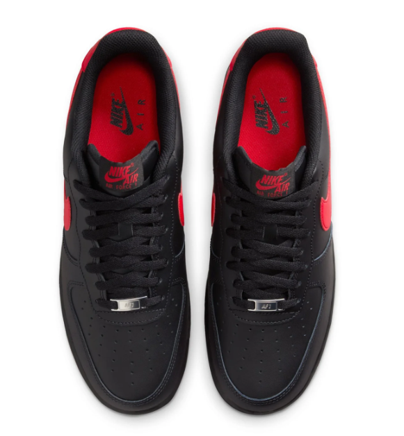 Nike Air Force 1 Low ’07 “Bred” Men’s Sneakers | Black / Red