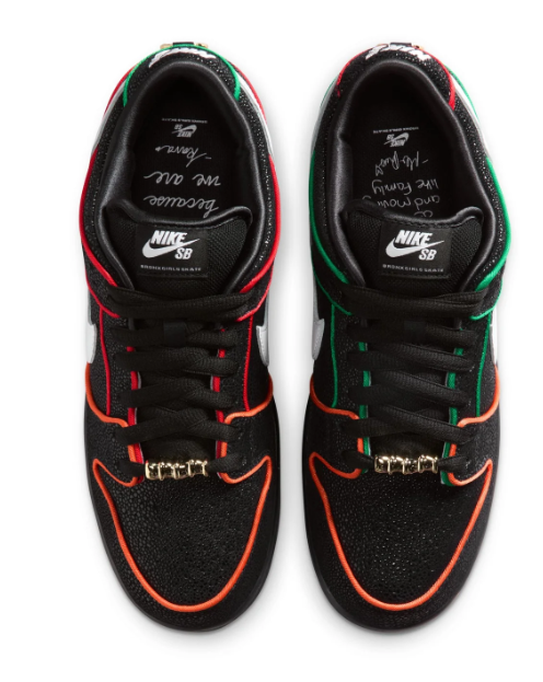 Nike SB Dunk Low Pro QS Skate Shoes – Black/White/Challenge Red