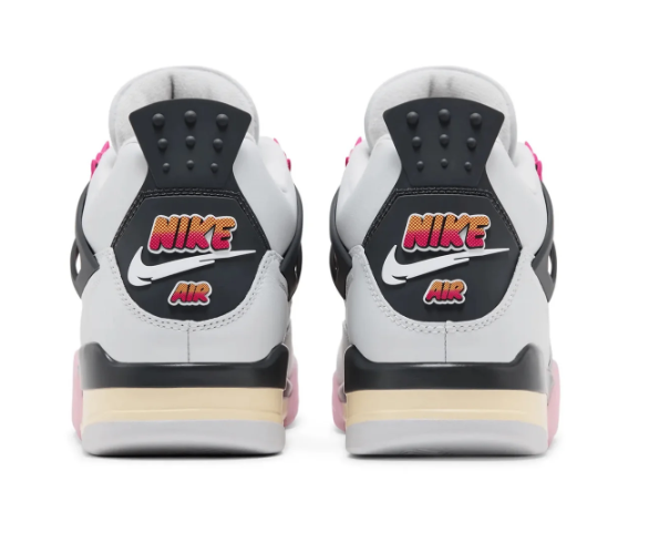 Air Jordan 4 Retro "Comic" Sneakers - Off-White / Pink / Black