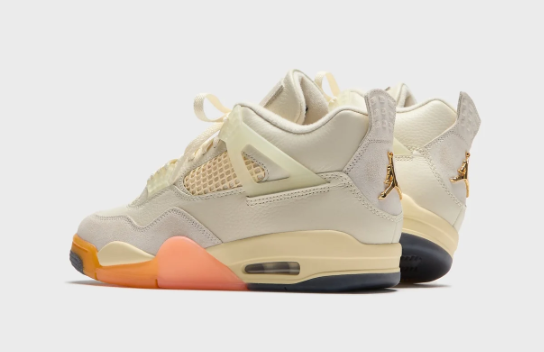Air Jordan 4 Retro Women's Sneakers - Coconut Milk / Metallic Gold