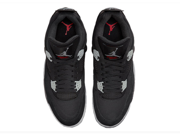 Air Jordan 4 Retro SE “Black Canvas” – Black / Light Steel Grey