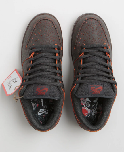 Nike SB Dunk Low Pro Premium "Krampus" - Dark Smoke Grey / Campfire Orange / Black