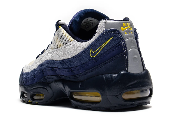 Eric Koston x Nike SB Air Max 95 Sneakers - Navy / Grey / Yellow