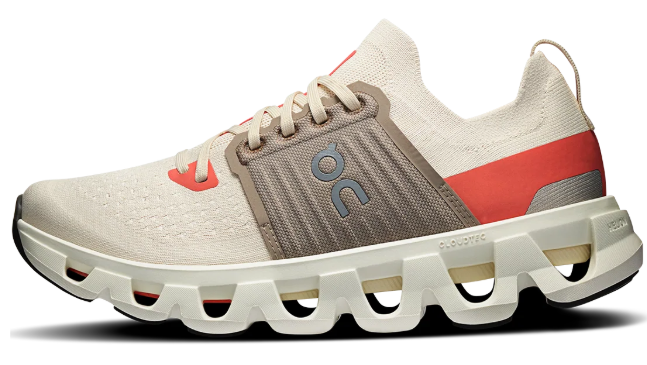 On Cloudswift V4 Running Shoes - Cream / Taupe / Coral
