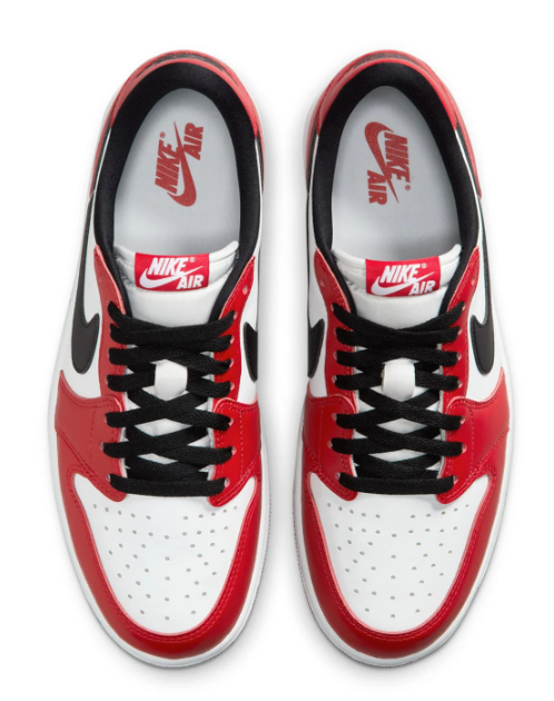 Air Jordan 1 Retro Low OG Men's Sneakers - Red / White / Black