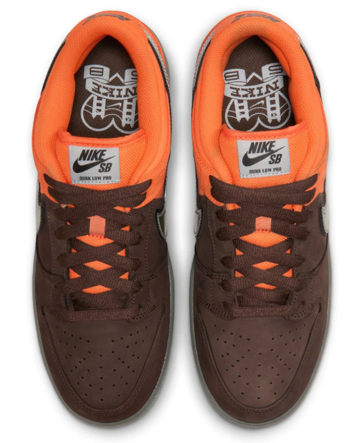 Nike SB Dunk Low Pro 'Muni Fast Pass' Skate Shoes – Safety Orange / Baroque Brown
