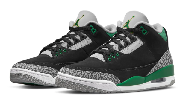 Air Jordan 3 Retro “Pine Green” – Black / Green / Cement Grey