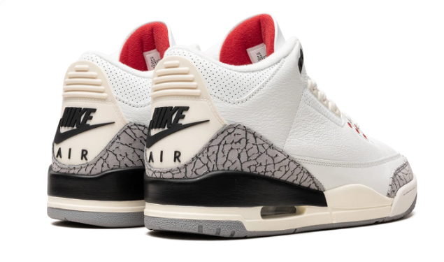 Air Jordan 3 Retro “White Cement Reimagined” (2023) – White / Grey / Red