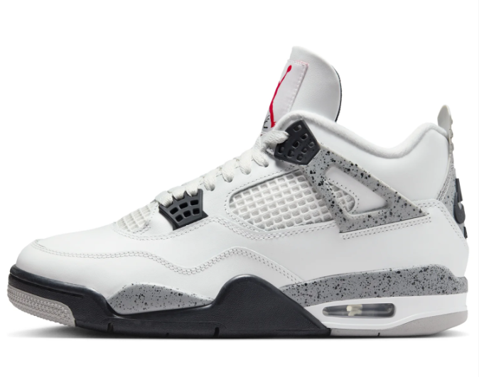 Air Jordan 4 Retro “White Cement” 2025 – White / Cement Grey / Black
