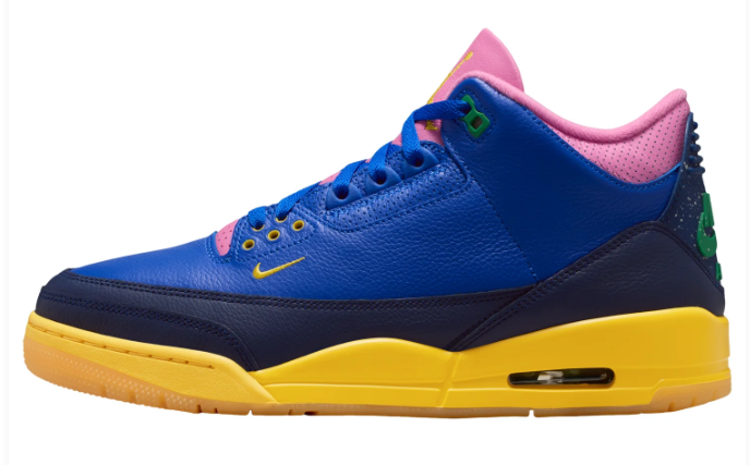 Air Jordan 3 Retro OG “Brazil” – Blue / Yellow / Pink