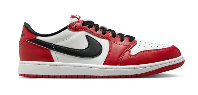 Air Jordan 1 Retro Low OG Men's Sneakers - Red / White / Black