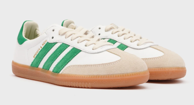 adidas Samba OG Sneakers – White/Jolly Green