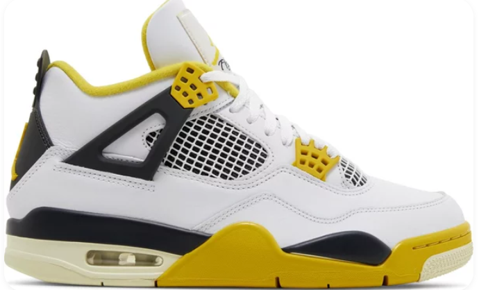 Air Jordan 4 “Vivid Sulfur” 2024 – White / Yellow / Black