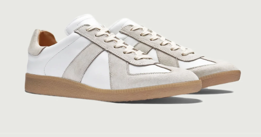 GAT Leather & Suede Sneakers - White / Light Grey / Gum