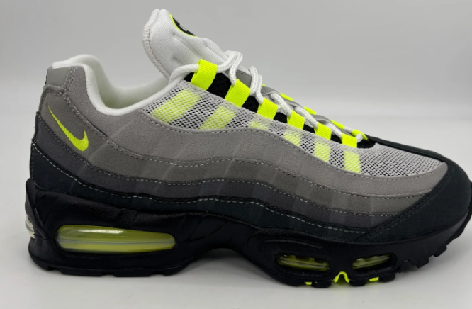 Nike Air Max 95 OG "Neon" Sneakers - Grey / Black / Neon Yellow