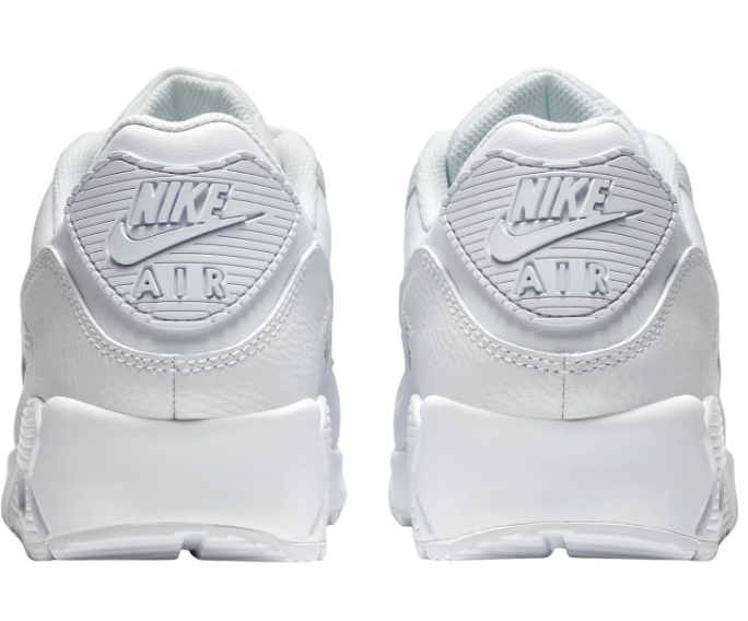Nike Air Max 90 LTR "Triple White" Leather Sneakers