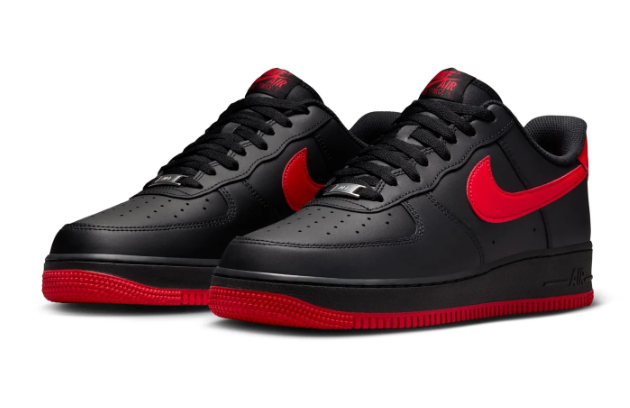 Nike Air Force 1 Low ’07 “Bred” Men’s Sneakers | Black / Red