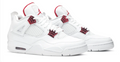 Air Jordan 4 Retro "Red Metallic" Sneakers - White / University Red