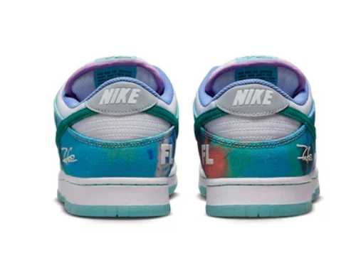 Futura Laboratories x Nike SB Dunk Low "Bleached Aqua" Sneakers