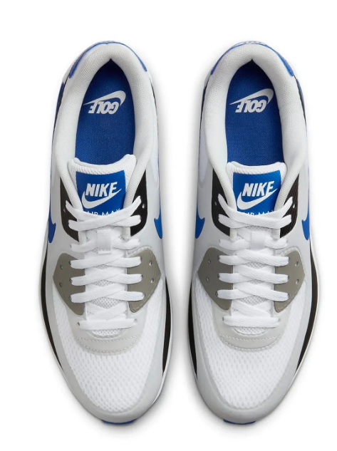 Nike Air Max 90 Men's Golf Shoes – White/Black/Blue