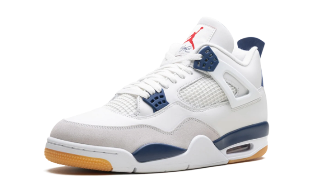 Nike SB x Air Jordan 4 “Navy” – White / Navy / Grey