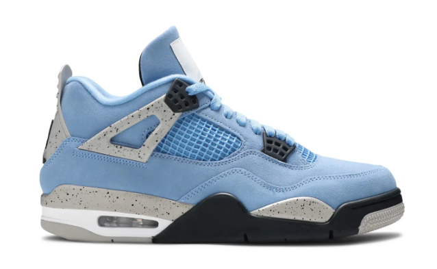 Air Jordan 4 Retro "University Blue" Sneakers - Blue / Cement Grey / Black