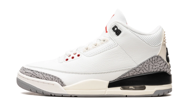 Air Jordan 3 Retro “White Cement Reimagined” (2023) – White / Grey / Red