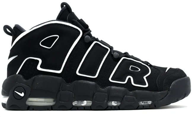 Nike Air More Uptempo 'Black White' Sneakers