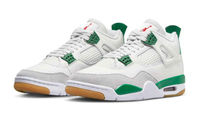 Air Jordan 4 Retro SB “Pine Green” – White / Pine Green / Grey