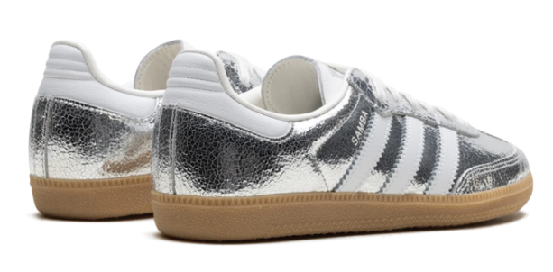 adidas Women's Samba OG Sneakers – Cracked Metallic Silver