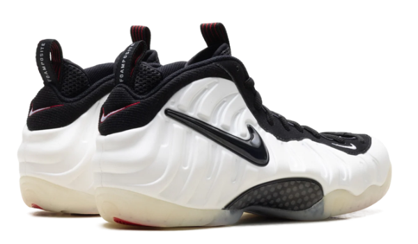 Nike Air Foamposite Pro “Pearl” (2025) – Pearl White / Black / Red