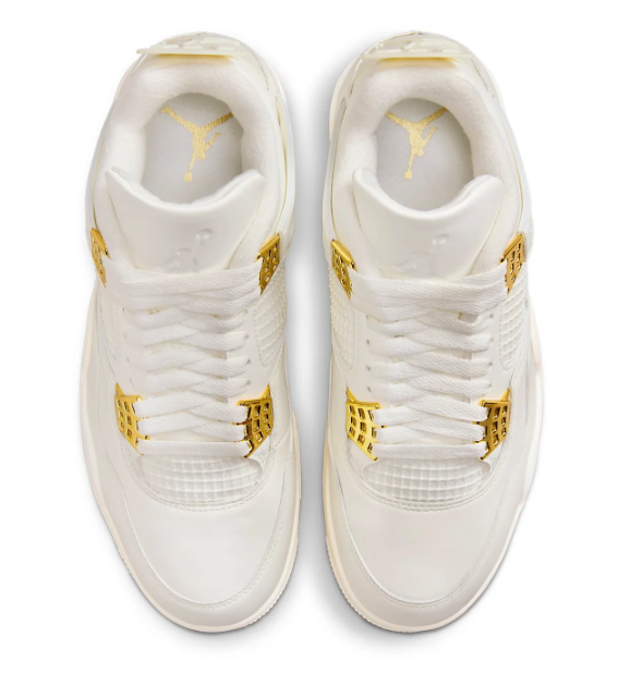Air Jordan 4 Retro Women’s “Metallic Gold” – Off-White / Cream / Gold