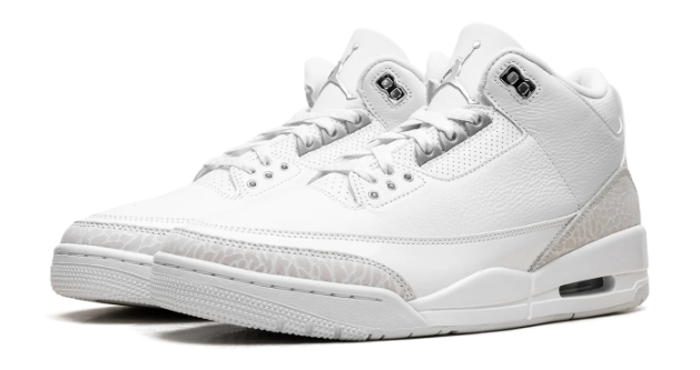 Air Jordan 3 Retro “Pure Money” (2025) – White / Silver