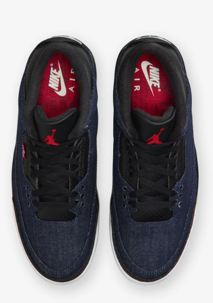 Jordan x Levi’s® Air Jordan 3 Retro 'Indigo Gym Red'
