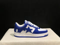 BAPE STA Glossy Low-Top Sneakers - Royal Blue & White