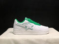 BAPE STA Low-Top Sneakers - White & Green