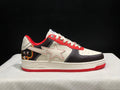 BAPE STA Colorblock Low-Top Sneakers - Black, Cream & Red