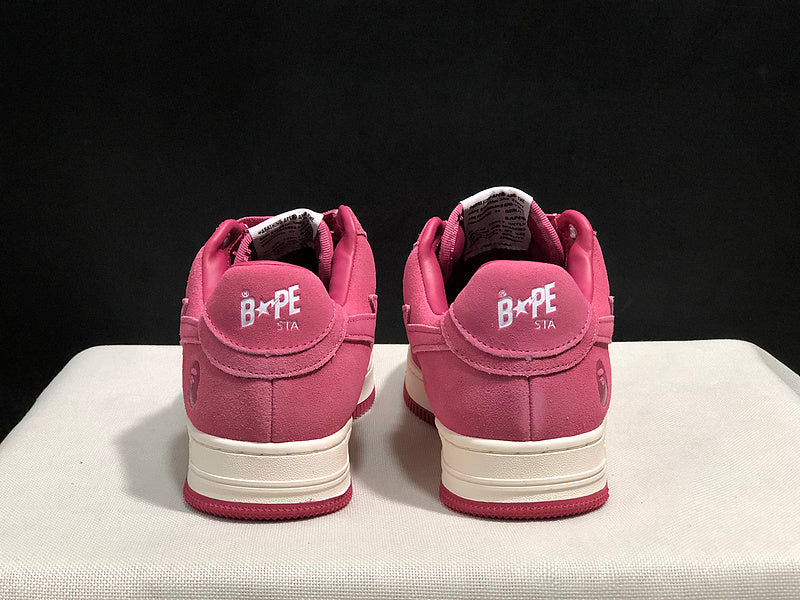 BAPE STA Two-Tone Low-Top Sneakers - Rose Pink & Raspberry