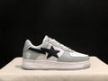 BAPE STA Low-Top Sneakers - Grey, White & Black