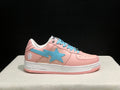 BAPE STA Low-Top Sneakers - Blush Pink & Sky Blue