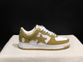 BAPE STA Low-Top Sneakers - Olive Green & White