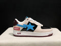 BAPE STA Colorblock Low-Top Sneakers - Cream, Black & Sky Blue