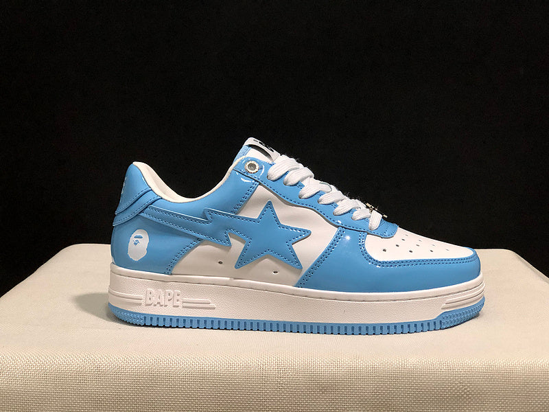 BAPE STA Low-Top Sneakers - Sky Blue & White