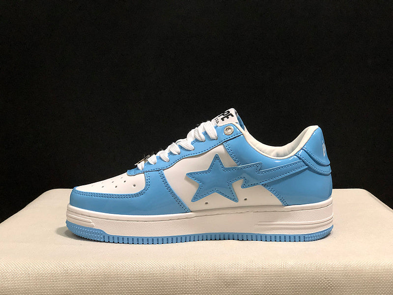 BAPE STA Low-Top Sneakers - Sky Blue & White